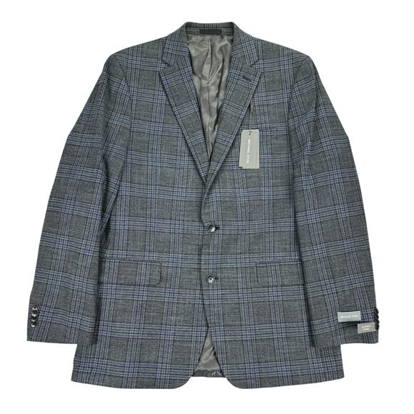 Michael Kors Other - Michael Kors Mens Classic Fit Plaid Sport Coat Gray Blue 42L